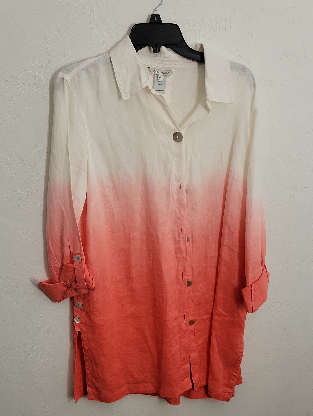 John Mark Button-Front Tunic Shirt